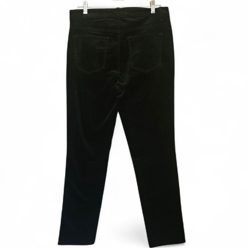 NWT Talbots High Waisted Straight Leg Black Corduroy Slimming Panel Pants Size 8